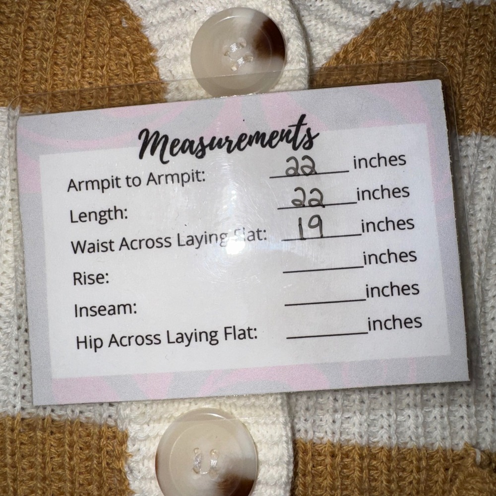 Anthropologie Moon River Cream Brown Stripe Cardigan Sweater Women's Size‎ L - Picture 6 of 9